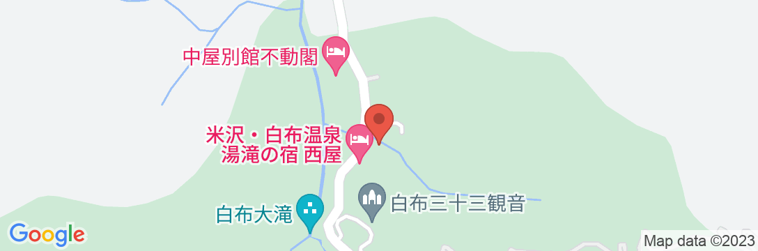 白布温泉 東屋(ひがしや)の地図