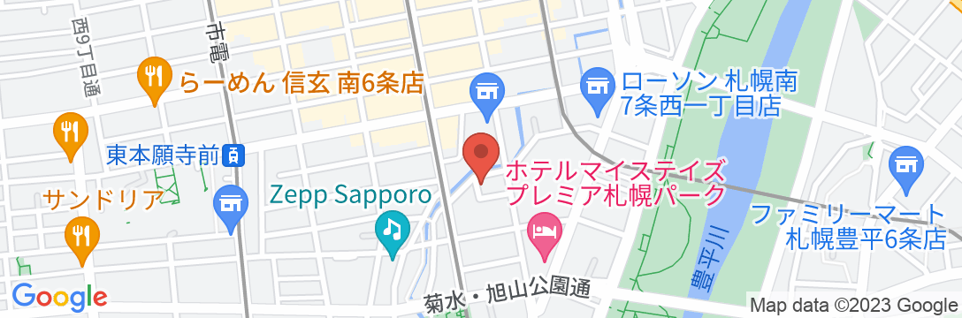 ホテルリリーフ札幌すすきのの地図