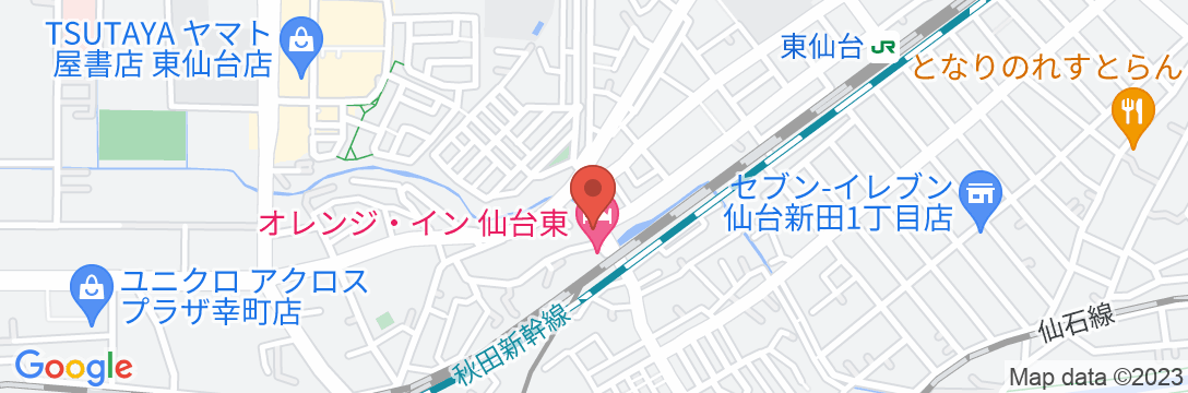 オレンジ・イン仙台東の地図
