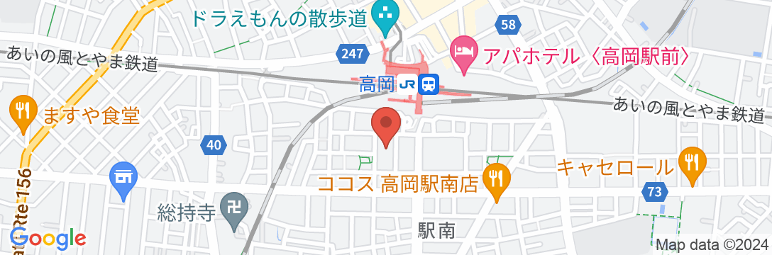 ホテルクラウンヒルズ高岡駅前(BBHホテルグループ)の地図