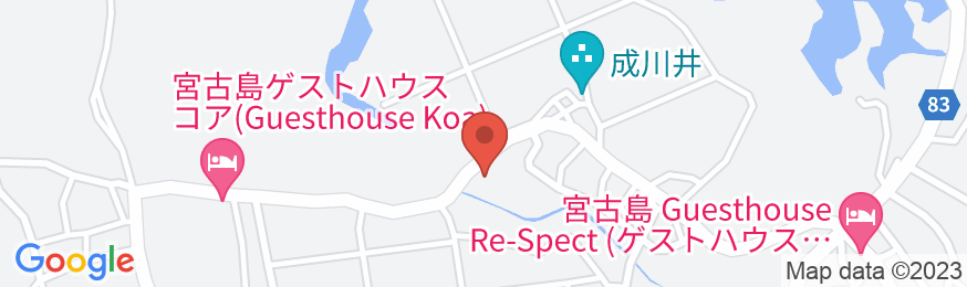 UmiOto ウミオト 女子旅に大人気のゲストハウスの地図