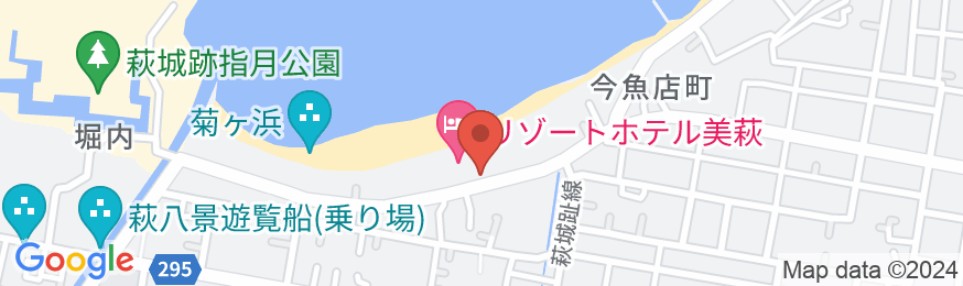 萩温泉郷 海が奏でる癒しの宿 リゾートホテル美萩の地図