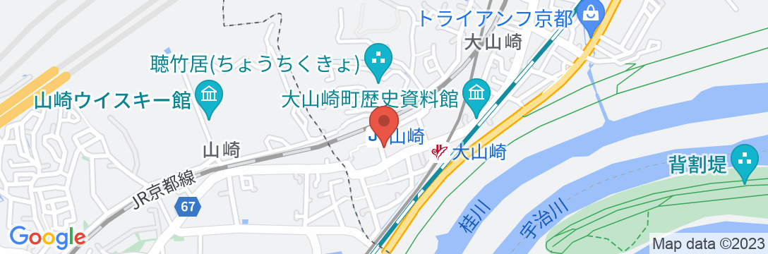 ホテルデュー大山崎の地図
