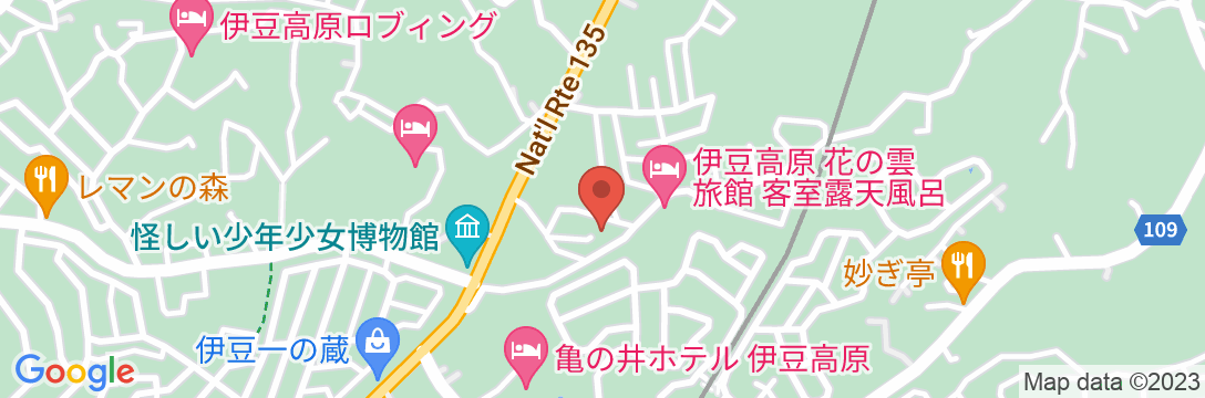 伊豆高原の小さな隠れペット宿 ブランニューデイ(brand-new day)の地図