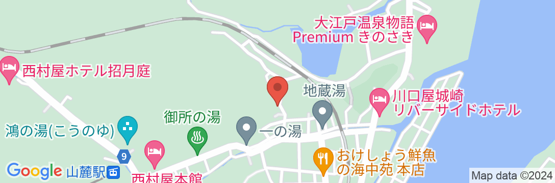 城崎温泉 料理旅館 翠山荘の地図