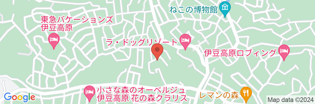 伊豆高原温泉 ペットと泊まれる全室専用露天風呂付 別邸 石の家の地図
