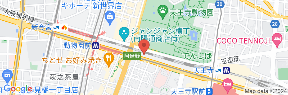 東横INNあべの天王寺の地図