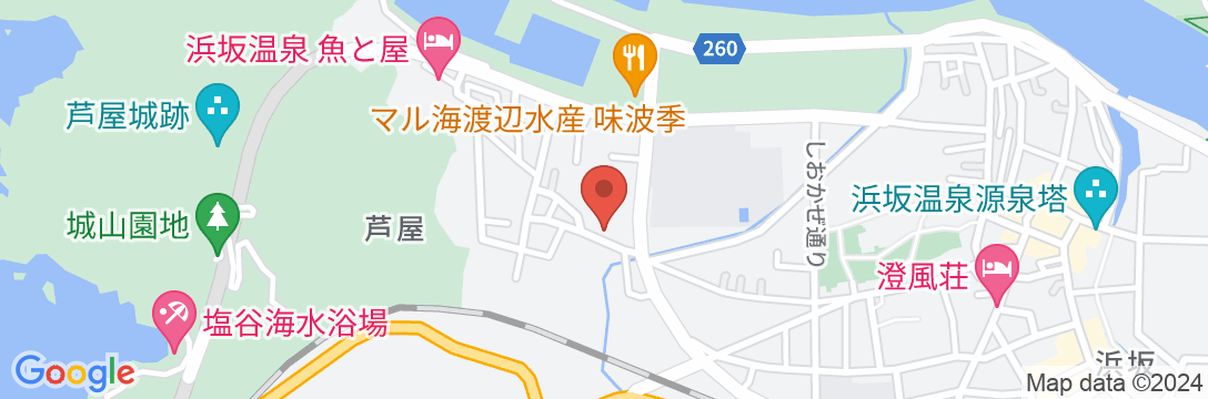 カニ元浜坂 海幸の宿 浜石の地図
