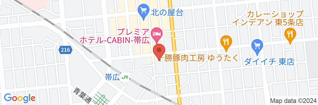 アパホテル〈帯広駅前〉の地図