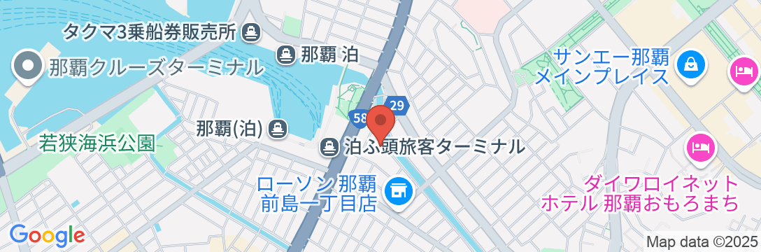 ホテルリブマックスBUDGET那覇泊港の地図