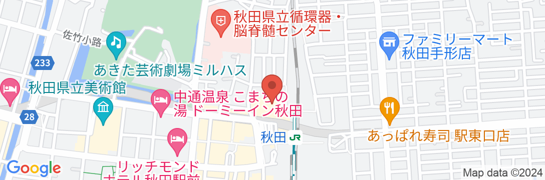 ホテルメトロポリタン秋田の地図