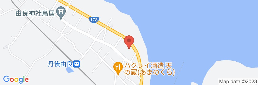 由良温泉 田中荘の地図