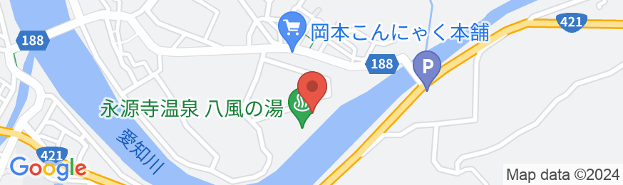 永源寺温泉 八風の湯 宿「八風別館」の地図