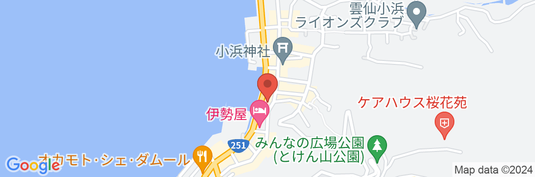 小浜温泉 浜観ホテルの地図