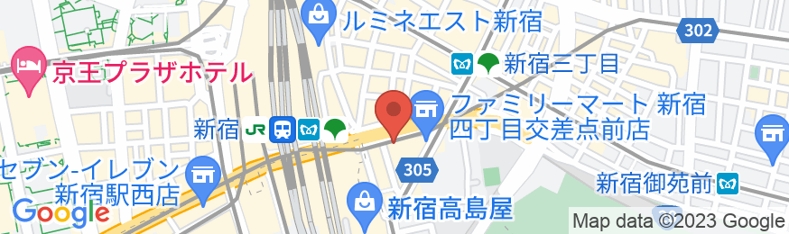 豪華カプセルホテル 安心お宿プレミア新宿駅前店の地図