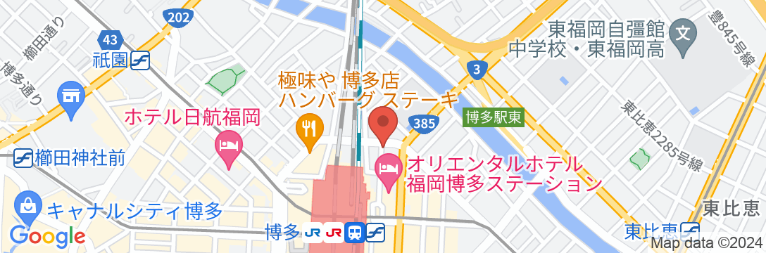 博多グリーンホテル1号館の地図
