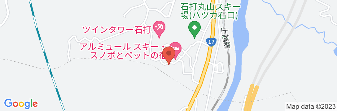 ペンション ヴィーナスフォート湯沢・石打の地図