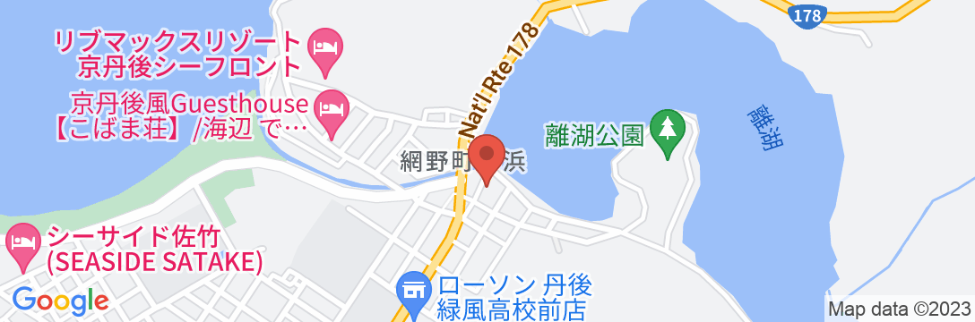 八丁浜小浜温泉 料理民宿 いながきの地図