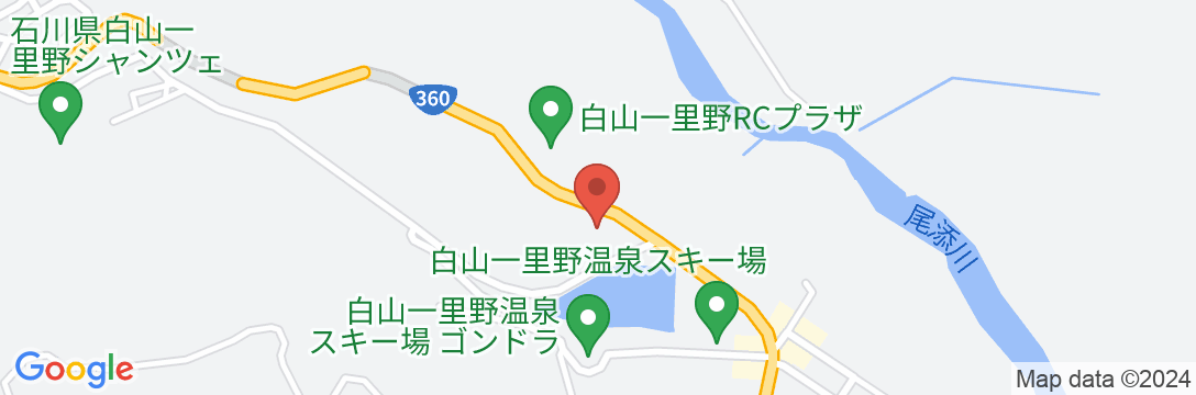 一里野温泉 民宿 花くるみの地図