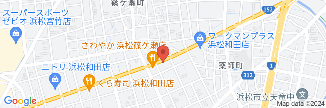 ホテルルートイン浜松ディーラー通りの地図