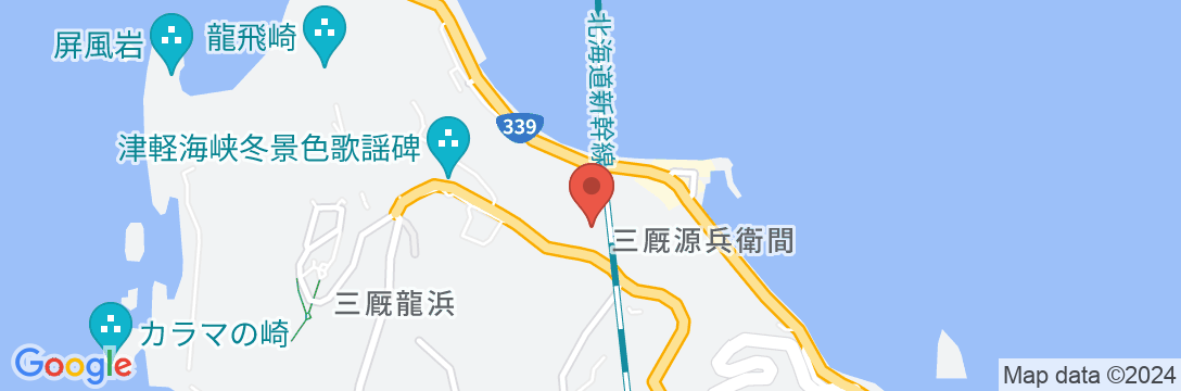 龍飛崎温泉 ホテル竜飛の地図