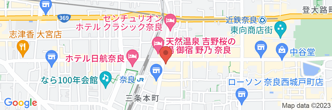 スーパーホテルJR奈良駅前・三条通りの地図