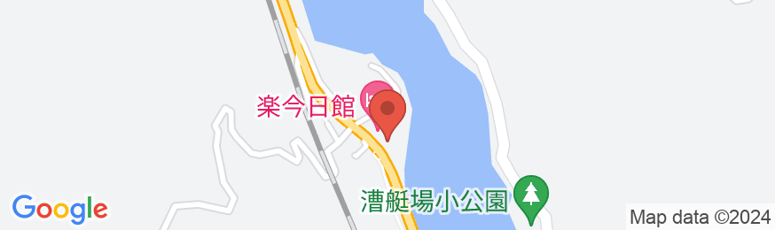 神通峡岩稲温泉 楽今日館の地図