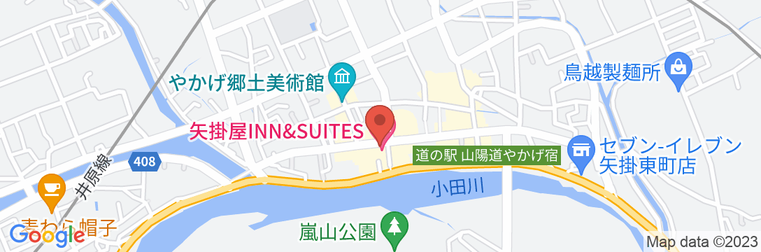 矢掛屋 INN&SUITESの地図