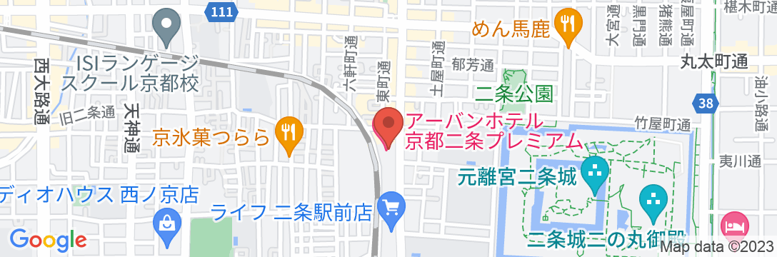 アーバンホテル京都二条プレミアムの地図