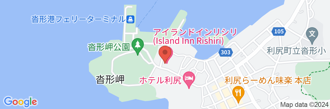 アイランド イン リシリ<利尻島>の地図