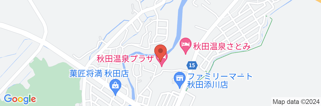 秋田温泉プラザの地図