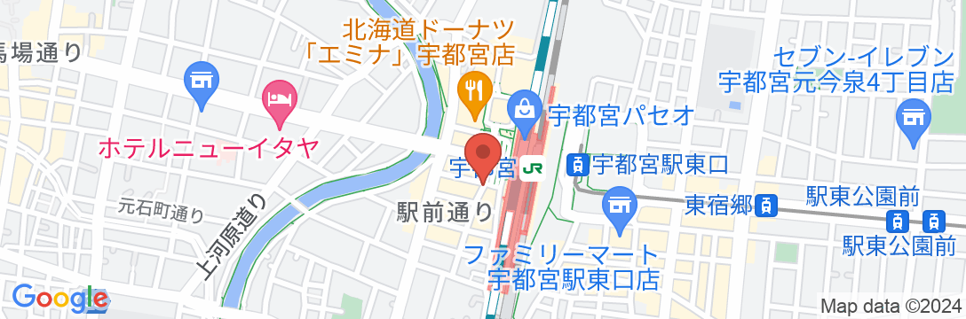 チサンホテル宇都宮の地図