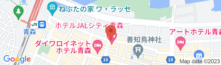 ホテルJALシティ青森の地図