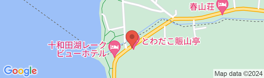 十和田湖畔温泉 とわだこ賑山亭の地図