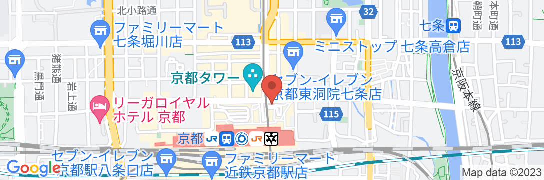 ホテルグランヴィア京都の地図