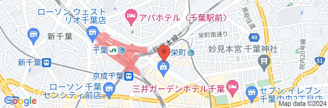 ダイワロイネットホテル千葉駅前の地図