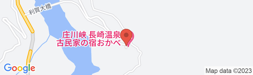 庄川峡長崎温泉 古民家の宿おかべの地図