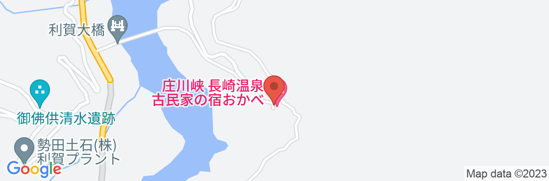 庄川峡長崎温泉 古民家の宿おかべの地図