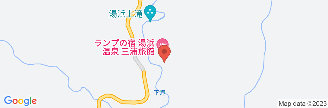 湯浜温泉 ランプの宿 三浦旅館の地図