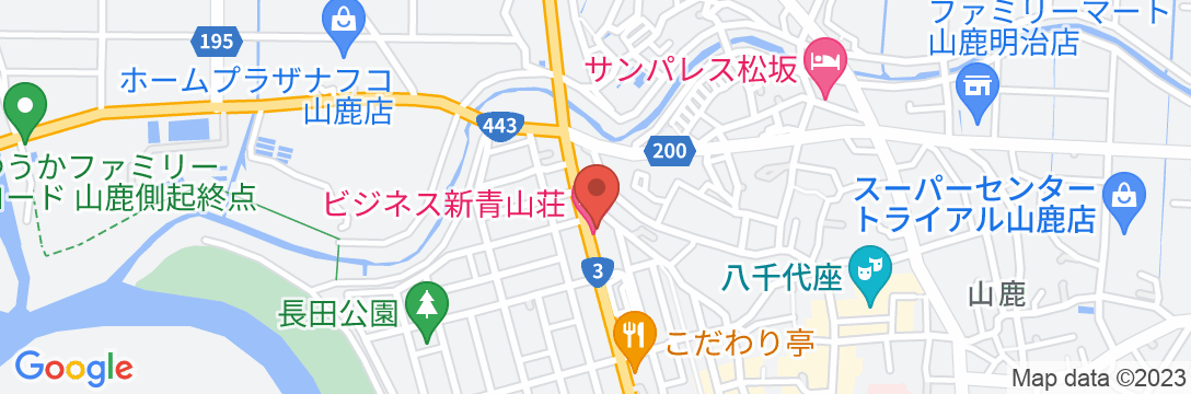 山鹿のおかんの宿 新青山荘の地図