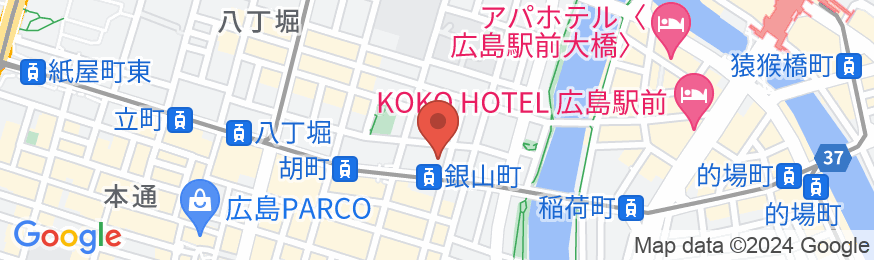 カプセルホテル CUBE 広島の地図