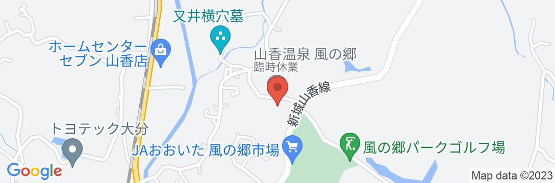 山香温泉 風の郷の地図
