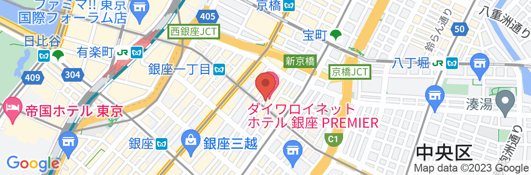 ダイワロイネットホテル銀座 PREMIERの地図