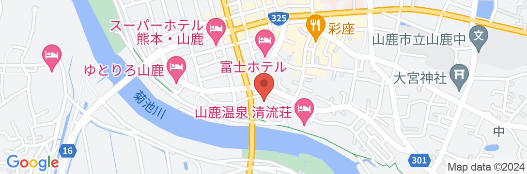 山鹿温泉 旅館巳喜(みき)の地図