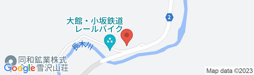 大館 雪沢温泉 清風荘の地図