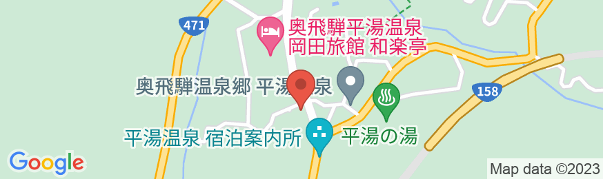 平湯温泉 愛宝館の地図