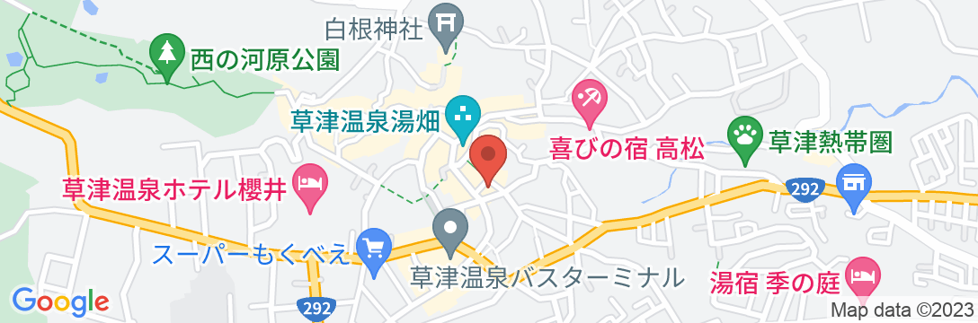 草津温泉 ふたばやの地図