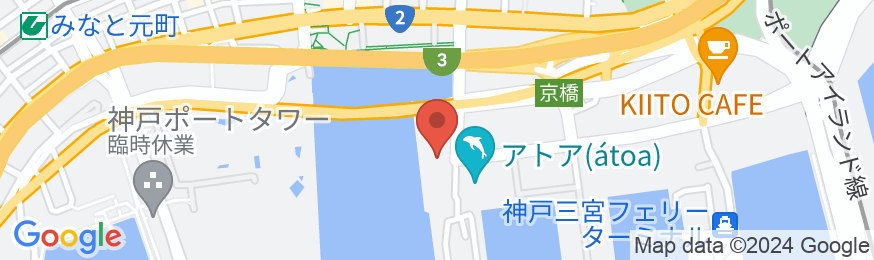 神戸みなと温泉 蓮の地図