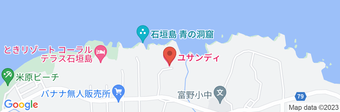 JUSANDI <石垣島>の地図