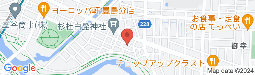 ゲストHOUSE Loungeたきの地図